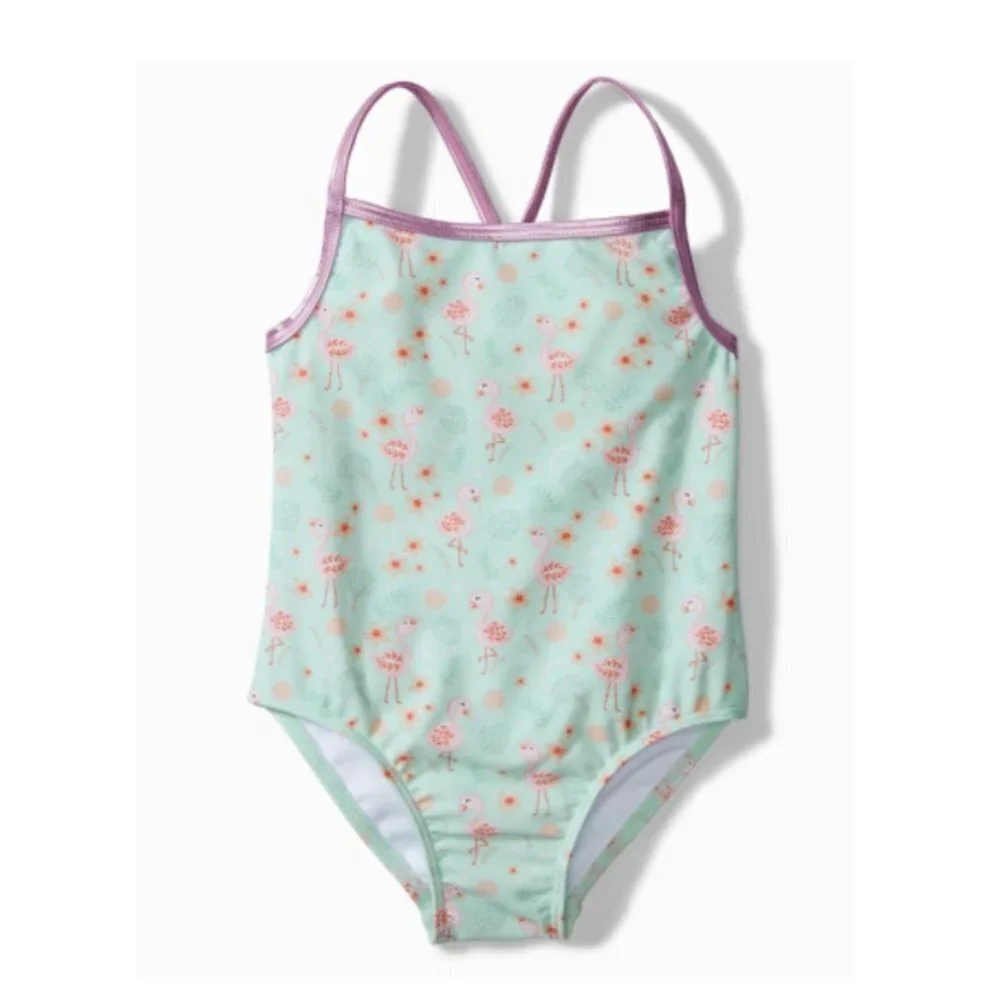NWT Tommy Bahama Kids Swimsuit One-Piece Flamingo Baby Girls 24 Mos